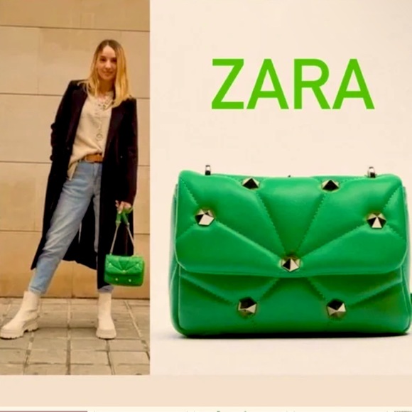 Zara Bags New Zara Quilted Crossbody Bag With Studs Adorable 78 X